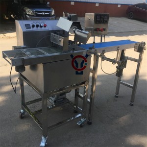 Commercial and industrial type chocolate enrobing coating machine