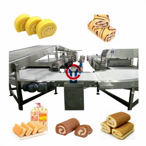 Automatic sponge cake swiss roll and layer cake machine production line